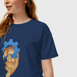 Футболка оверсайз женская Коготь смерти, цвет: тёмно-синий — фото 2