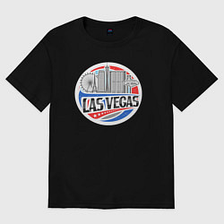 Футболка оверсайз женская Город Лас-Вегас, цвет: черный