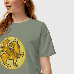 Футболка оверсайз женская Империя Сасанидов из Total War: Attila, цвет: авокадо — фото 2