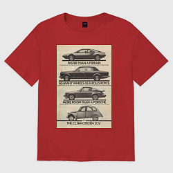 Футболка оверсайз женская Citroen автомобиль, цвет: красный