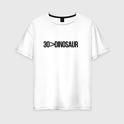 Футболка оверсайз женская Динозавр за 30, цвет: белый