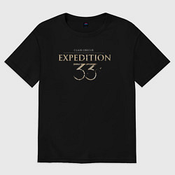 Футболка оверсайз женская Clair Obsur expedition 33 logo, цвет: черный