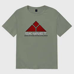 Футболка оверсайз женская Skynet - cyberdyne, цвет: авокадо