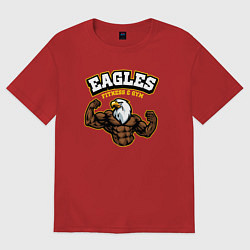 Футболка оверсайз женская Eagles fitness, цвет: красный