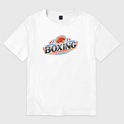 Футболка оверсайз женская Boxing team, цвет: белый