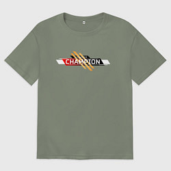 Футболка оверсайз женская Вы - чемпион, цвет: авокадо