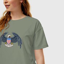 Футболка оверсайз женская Eagle USA, цвет: авокадо — фото 2