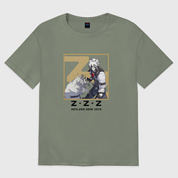 Футболка оверсайз женская Ликаон - Zenless Zone Zero, цвет: авокадо