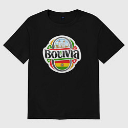 Футболка оверсайз женская Bolivia, цвет: черный