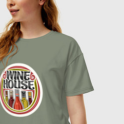 Футболка оверсайз женская Винный дом, цвет: авокадо — фото 2
