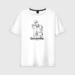Футболка оверсайз женская BTS Dynamite Kim Seok-Jin, цвет: белый