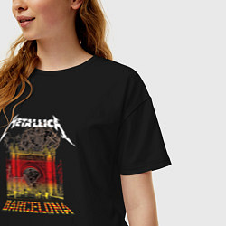 Футболка оверсайз женская Metallica Barcelona, цвет: черный — фото 2