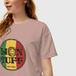 Футболка оверсайз женская Lion tuff, цвет: пыльно-розовый — фото 2