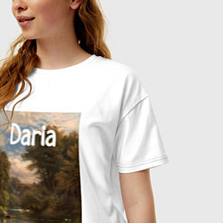Футболка оверсайз женская Daria речка, цвет: белый — фото 2