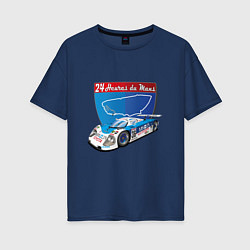 Футболка оверсайз женская 24H Le Mans, цвет: тёмно-синий
