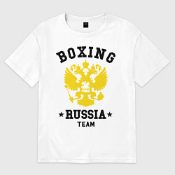 Футболка оверсайз женская Boxing Russia Team, цвет: белый
