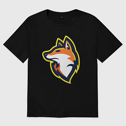 Футболка оверсайз женская Fox team, цвет: черный