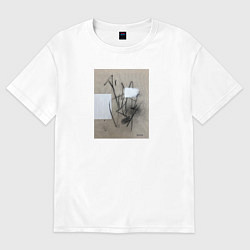 Футболка оверсайз женская Graphic abstract, цвет: белый
