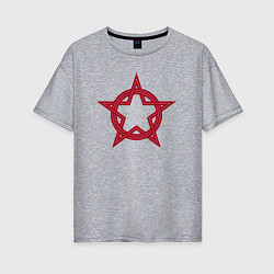 Футболка оверсайз женская Red star USSR, цвет: меланж