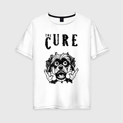 Футболка оверсайз женская The Cure - rock dog, цвет: белый