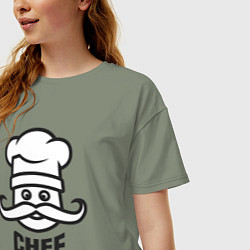 Футболка оверсайз женская Chef, цвет: авокадо — фото 2
