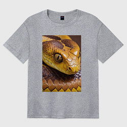 Футболка оверсайз женская Песчаная змея, цвет: меланж