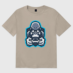 Футболка оверсайз женская Gamer monkey, цвет: миндальный