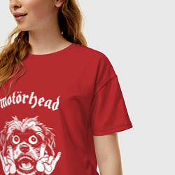 Футболка оверсайз женская Motorhead rock dog, цвет: красный — фото 2