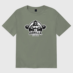 Футболка оверсайз женская Gorilla power gym, цвет: авокадо