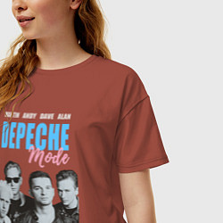 Футболка оверсайз женская Depeche Mode Vintage, цвет: кирпичный — фото 2