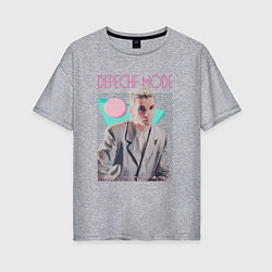 Футболка оверсайз женская Depeche Mode 80s Dave, цвет: меланж