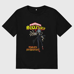 Футболка оверсайз женская Моя геройская академия злодей Томура Шигараки, цвет: черный