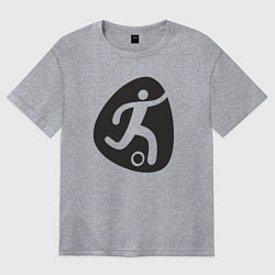 Футболка оверсайз женская Football play, цвет: меланж