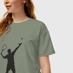 Футболка оверсайз женская Теннисная подача, цвет: авокадо — фото 2