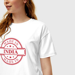 Футболка оверсайз женская Сделано в Индии, цвет: белый — фото 2