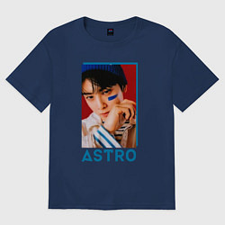Футболка оверсайз женская Astro Ли Дон Мин, цвет: тёмно-синий