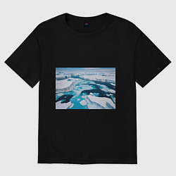 Женская футболка оверсайз Арктический лед