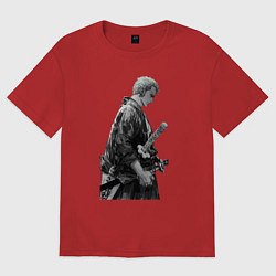 Футболка оверсайз женская Ван-Пис Зоро Ророноа ронин, цвет: красный