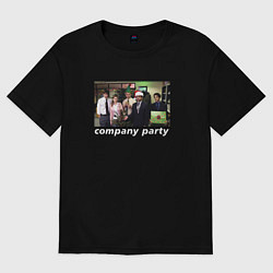 Футболка оверсайз женская The Office - company party, цвет: черный