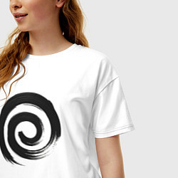 Футболка оверсайз женская Спираль, цвет: белый — фото 2