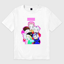 Футболка оверсайз женская Big bang в аниме стиле, цвет: белый