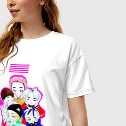 Футболка оверсайз женская Big bang в аниме стиле, цвет: белый — фото 2