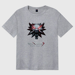 Футболка оверсайз женская The Witcher logo, цвет: меланж