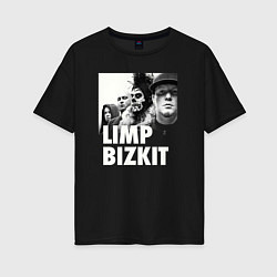 Футболка оверсайз женская Limp Bizkit rap rock, цвет: черный