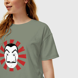 Футболка оверсайз женская Дали - бумажный дом, цвет: авокадо — фото 2