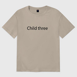 Футболка оверсайз женская Child three - meme, цвет: миндальный