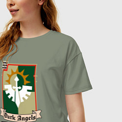 Футболка оверсайз женская Dark angels Warhammer 40k, цвет: авокадо — фото 2