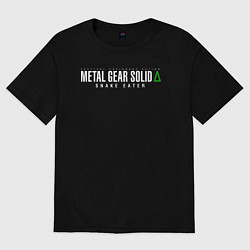 Футболка оверсайз женская Metal gear solid 3 Snake eater logo, цвет: черный