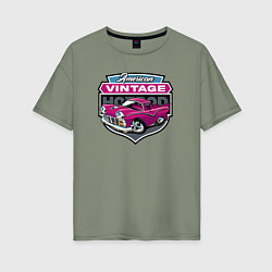 Футболка оверсайз женская American vintage, цвет: авокадо