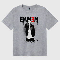 Футболка оверсайз женская Eminem finger, цвет: меланж